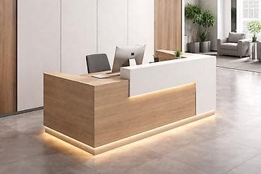 ofis stol: Müasir resepsiyon stendi – ofis, klinika və otellər üçün - Dizayn — 1