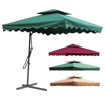 cetir zontik: Kənardan dayaqlı “side-hanging” bağ/terrasa çətiri - Forma: kvadrat — 1