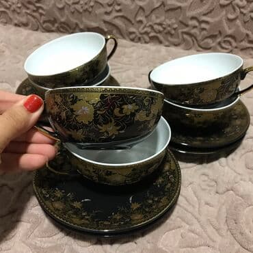 gence qab qacaq: Çay dəsti, rəng - Qara, 6 nəfərlik, Türkiyə — 5