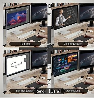 Kompüter, noutbuk və planşetlər: Qrafik rəsm tableti və stylus qələmi – Qara rəng Xüsusiyyətlər: - — 4