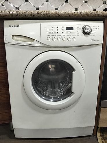 Компьютеры, ноутбуки и планшеты: Стиральная машина Samsung, 4 кг, Б/у, Автомат, Без сушки — 1