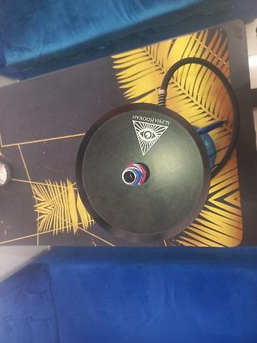 işlənmiş qəlyanlar: Nargilə dəsti – ALPHA HOOKAH üslubunda, metal gövdəli, şüşə qrafikli — 3