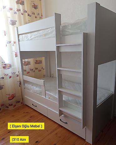 Для девочки и мальчика, Новый, Кровать, С матрасом, С выдвижными ящиками, Дерево at lalafo.az Для девочки и мальчика, Новый, Кровать, С матрасом, С выдвижными ящиками, Дерево