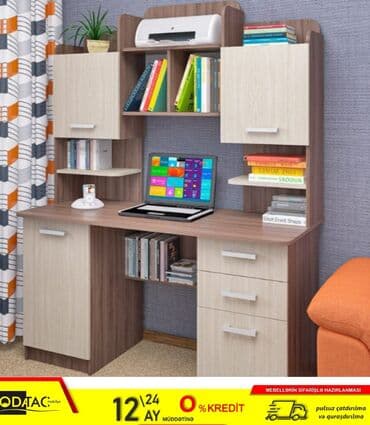 детская парта со стульчиком: Для девочки и мальчика, Новый, С выдвижными ящиками, Письменный стол, Без стульев — 1