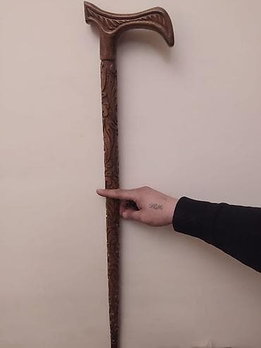 Tibbi avadanlıq: Əl oyma ağac əsalı – dekorativ və gündəlik istifadə üçün.təmiz el işi — 4