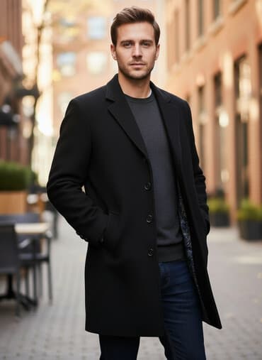 Palto, One size, rəng - Qara — 2