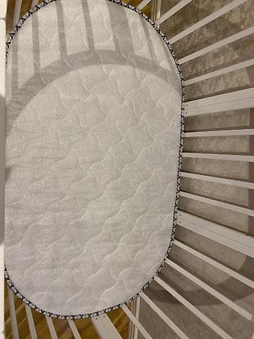 besik matrasi: Oğlan və qız üçün, Yumru, Beşik, Dəstsiz, Matras ilə, Yellənmə mexanizmsiz — 3