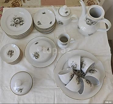 mis caydan: Çay dəsti, rəng - Ağ, 6 nəfərlik, Almaniya — 1