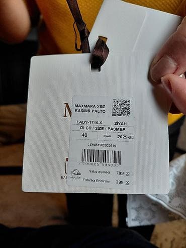 antik etir: Palto, Max Mara, L, rəng - Qara — 4