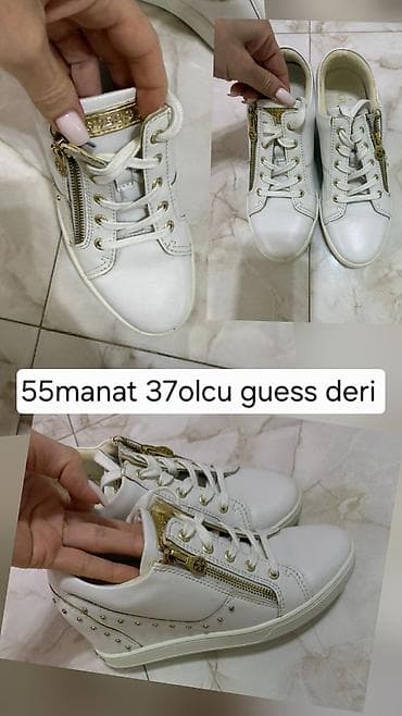 Кроссовки и спортивная обувь: Guess brendli qadın krossovkası - Ölçü: 37 - Material: dəridən - Rəng — 1