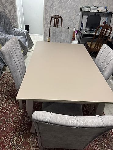 transfer masa: Qonaq otağı üçün, Dördbucaq masa, 4 stul — 3