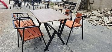 vilka qasiq desti: Balkon üçün, Yeni, Açılmayan, Dördbucaq masa, 4 stul — 10