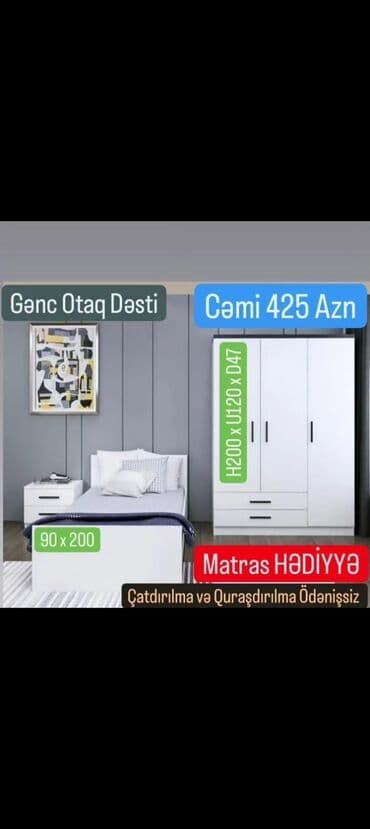 spa natural: Uşaq otağı mebeli, yataq dəsti, taxt, çarpayı kravat divan kreslo gənc — 5