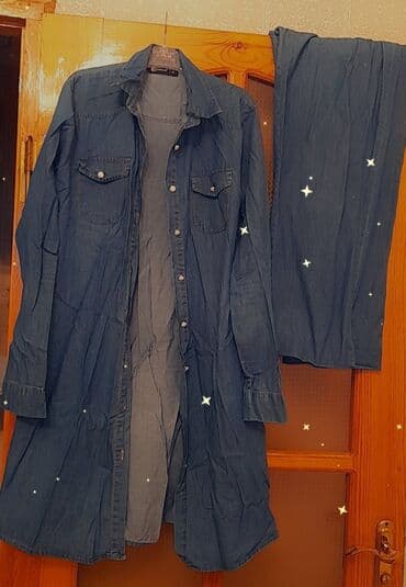 kostyum qadın: Cins dest sekilde satilir sekilde boz dusub rengi mavidir teze kimidir — 1