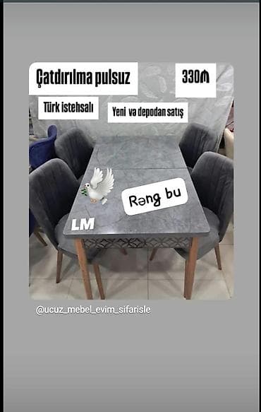 Mətbəx üçün, Yeni, 4 stul lalafo.az -da Mətbəx üçün, Yeni, 4 stul