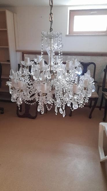 Çılçıraq, 10 və daha çox lampa, Xrustal