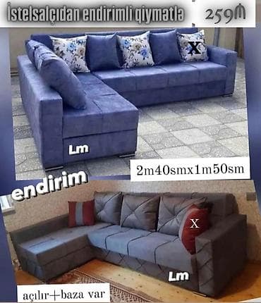 Sifarişlə ofis mebeli: Künc divan, Bazalı, Açılan, Kitab — 1