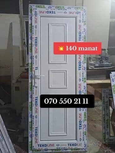 hamam qapları: Hamam üçün Yeni Plastik qapı Çərçivə ilə, Ödənişli quraşdırma, Ödənişli çatdırılma, Rayonlara çatdırılma, Ünvandan götürmə — 7