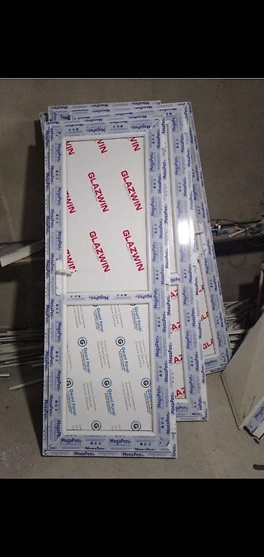 plastik şuşə: Ağ PVC qapılar 85Azndən. - Material: PVC profil (üzərində WorldHaus — 2