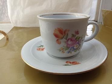 Çay dəsti, rəng - Ağ, Farfor, Almaniya