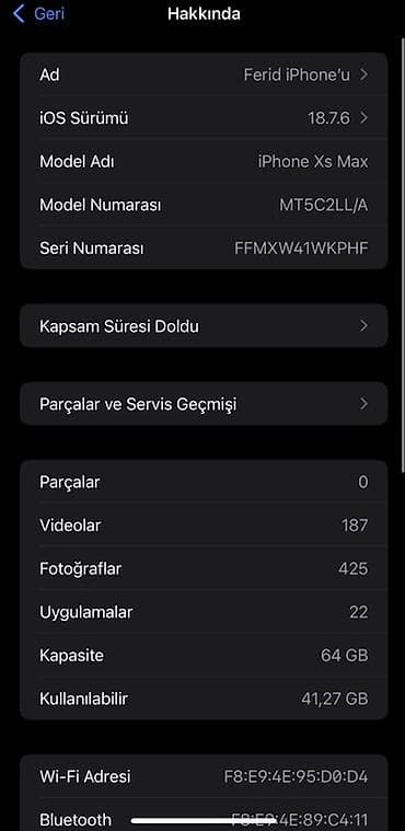 iphone 14 satis: IPhone Xs Max, Ağ, Face ID — 5