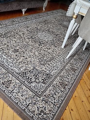 antik xalca: Xalça – klassik naxışlı, bej‑boz tonlarda - Üslub: Şərq klassik — 3