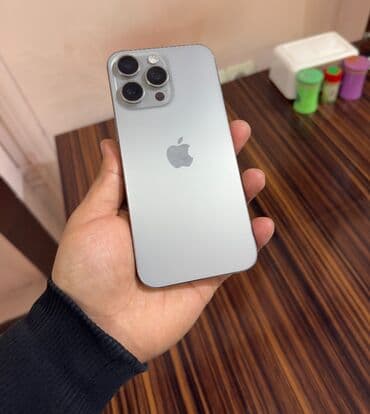 IPhone 15 Pro Max, 256 GB, Natural Titanium, Zəmanət, Simsiz şarj, Face ID