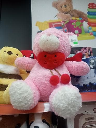 Plyuş oyuncağ – çəhrayı ayıcıq - Yumşaq, tüklü materialdan