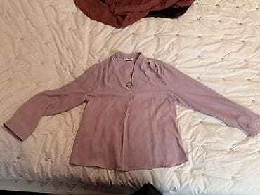 kişi ucun əl cantaları: ESAY qadın köynəyi/bluz - Rəng: tozsolğun çəhrayı (pudra) - Parça — 2