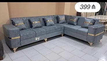 07 sekilleri profil ucun: Künc divan, Qonaq otağı üçün, Parça, Bazalı, Açılan — 1