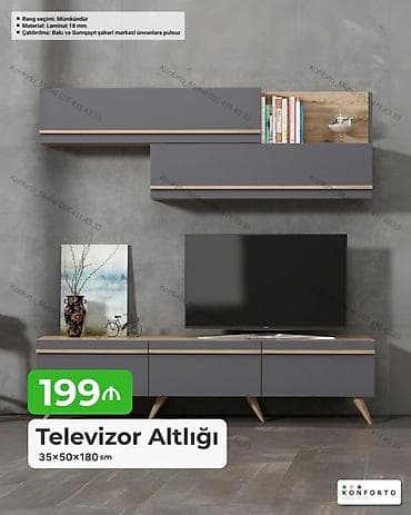 Məhsul: Televizor altlığı və asma divar dolabı dəsti Ölçü (altlıq) — 1
