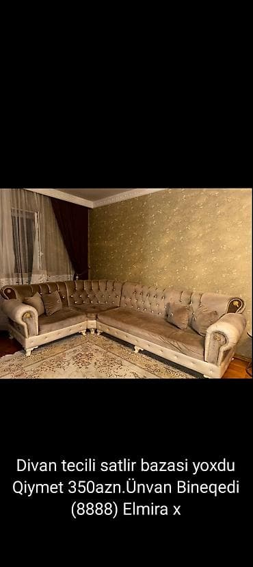 2ci əl kunc divan: Künc divan, İşlənmiş, Açılmayan, Bazasız — 1