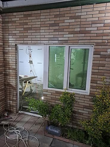PVC qapı-pəncərə dəsti 103 / 193 razmer - Material: ağ PVC profil - — 1