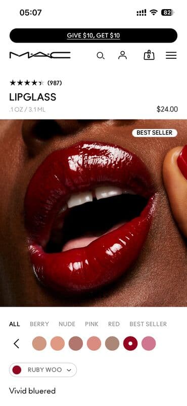 moskva univermagi qızıl sepler: Dodaq boyası, Mac, Qırmızı — 5