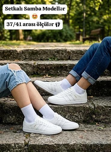 Setkalı Samba modellər - Rəng: tam ağ, minimal qızılı “Samba” yazısı