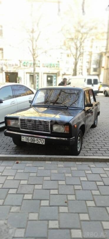 teker yazilari: Model: Lada 2107 Kuzov: sedan, qara rəng Dövlət nömrə nişanı — 10