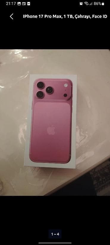 IPhone 17 Pro Max, 1 TB, Çəhrayı, Face ID