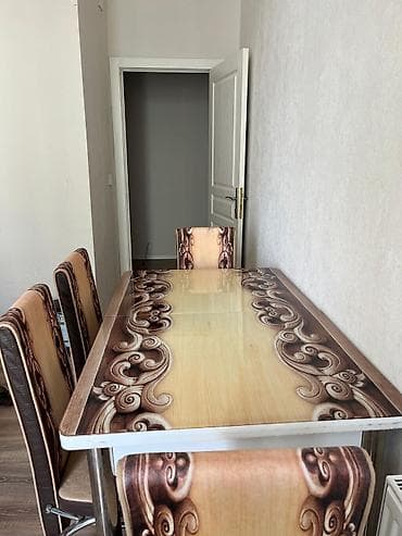 Mətbəx üçün, Dördbucaq masa, 4 stul