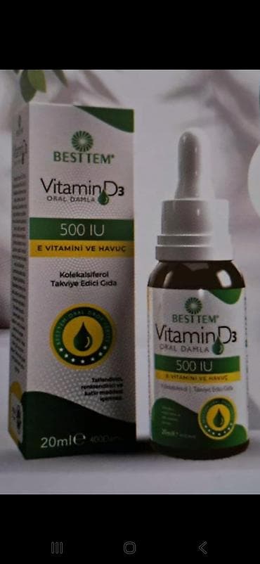 BESTTEM Vitamin D3 Oral Damla – 500 IU - Form: maye damcı, şüşə