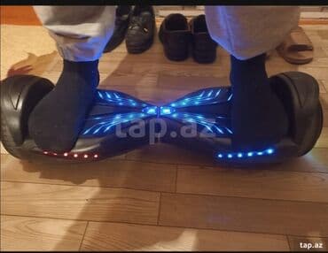 продажа книг бу: LED işıqlı balans skuter (hoverboard) - Rəng: qara korpus - Təkərlər — 3