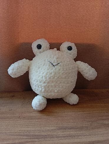 Əl işi toxunma qurbağa oyuncağı - Material: yumşaq plyuş ip lalafo.az -da Əl işi toxunma qurbağa oyuncağı - Material: yumşaq plyuş ip