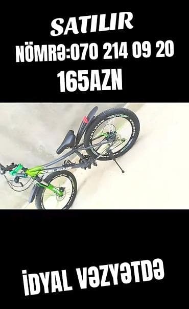 velosiped a: Velosiped – dağ/şosse tərzində, markası “Velone”. - Rəng: boz-yaşıl — 1