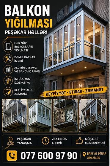 balkonlar: Balkon məhəccəri, Polad, Pulsuz çatdırılma — 1