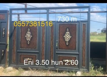 Yeni Həyət darvazası, 350 m, Mexaniki, Qapı ilə, rəng - Ağ, Kredit yoxdur, Ödənişli quraşdırma, Ödənişli çatdırılma, Rayonlara çatdırılma