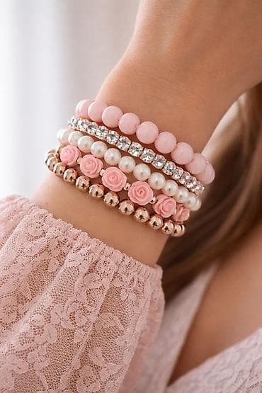 son model cantalar: Muncuq qolbaqlar. Şəkildə iki dəst var. 1-ci dəstə 5qolbaq daxildir — 1