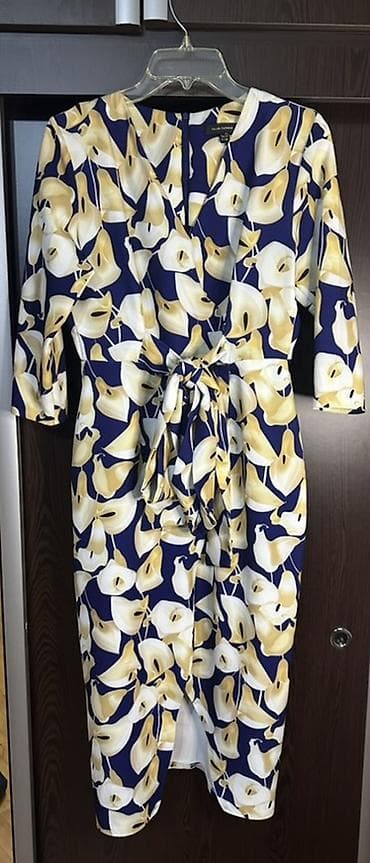 beden kremi: Klassik çiçək naxışlı qadın donu - Model: Midiyə yaxın uzunluq, qələm — 1