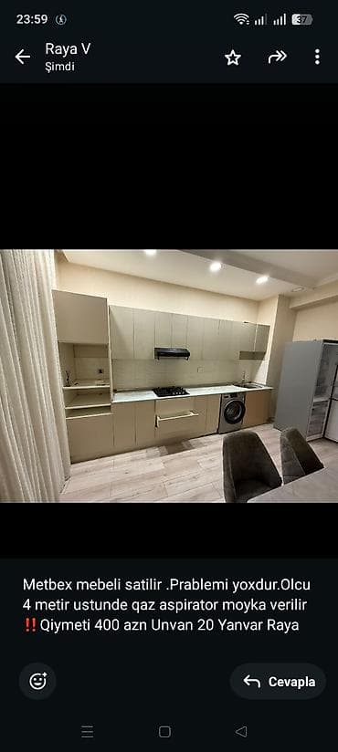 metbex olculeri: Metbex mebeli satilir .Prablemi yoxdur.Olcu 4 metir ustunde qaz — 1