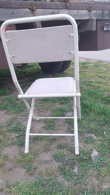 stul plasmas: Açılan qatlanan stul - Rəng: ağ - Karkas: metal boru konstruksiyası - — 3