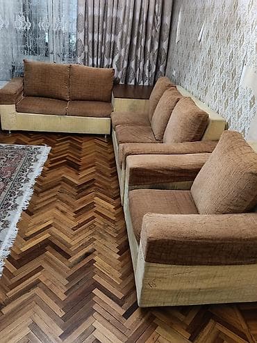 icki: Künc divan dəsti - Tərkibi: 3 əsas moduldan ibarət L formalı künc — 3