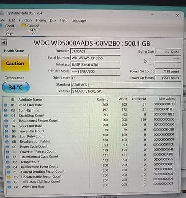 desk: WD Caviar Green 500GB HDD + DDR3 RAM modul - Sərt disk: Western — 3